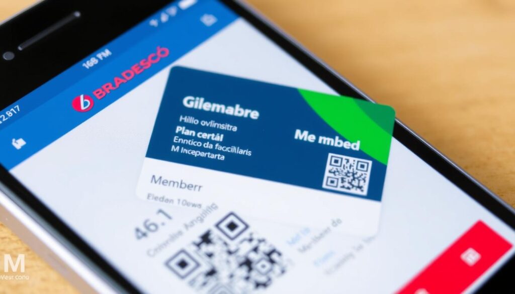 Carteirinha digital do plano Bradesco de saúde no aplicativo